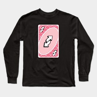 Uno Reverse Cute Mermaid Pattern Long Sleeve T-Shirt